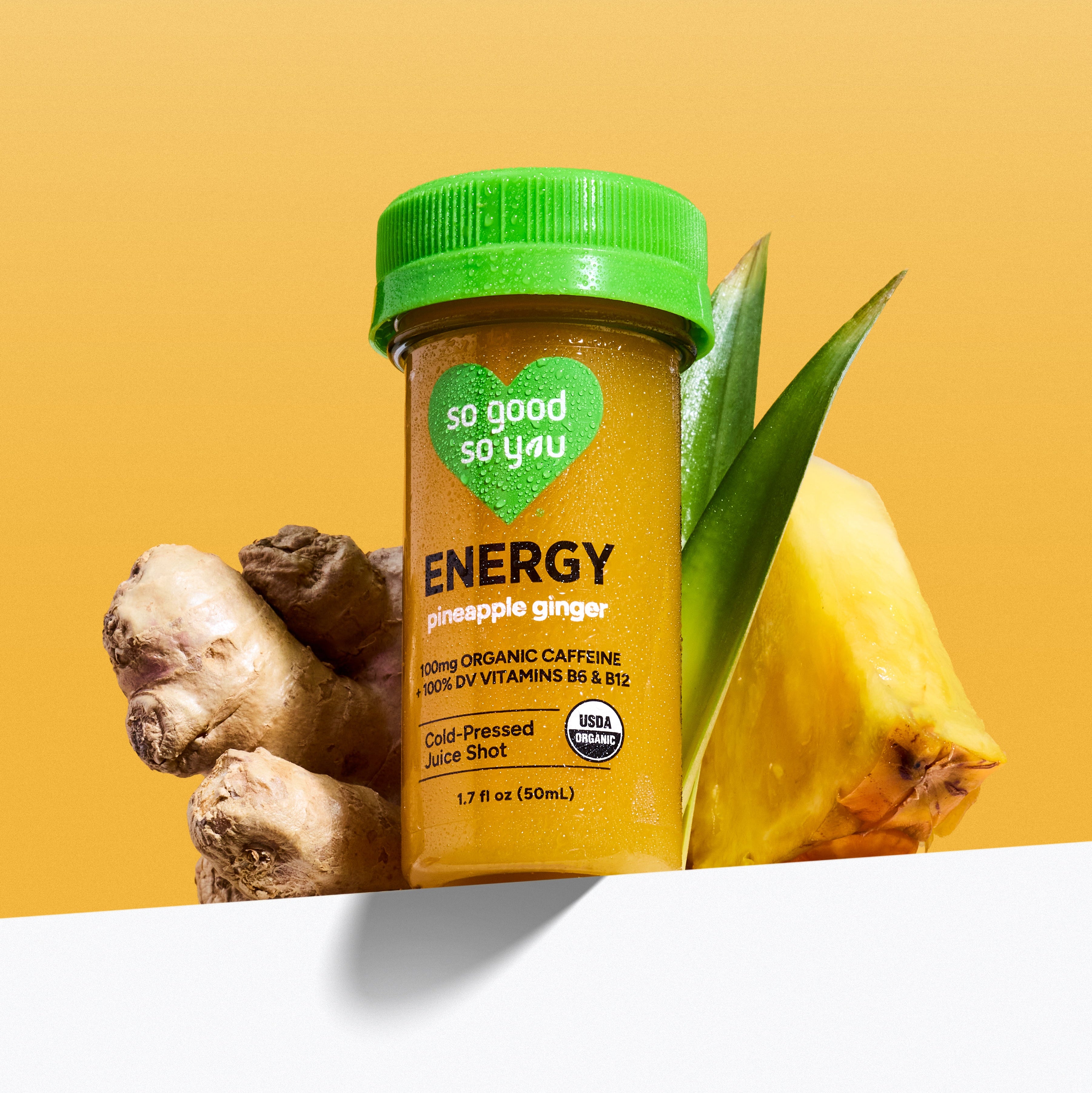 Pineapple Ginger Energy Juice Shot | So Good So You