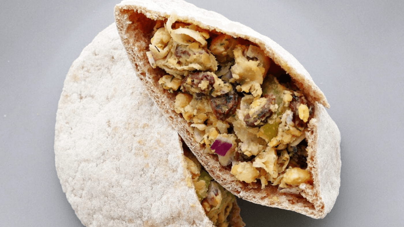 Smashed Chickpea Salad Pita Pockets Recipe - So Good So You