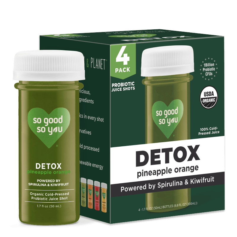 Detox 4-Pack | Probiotic Juice Shots | So Good So You